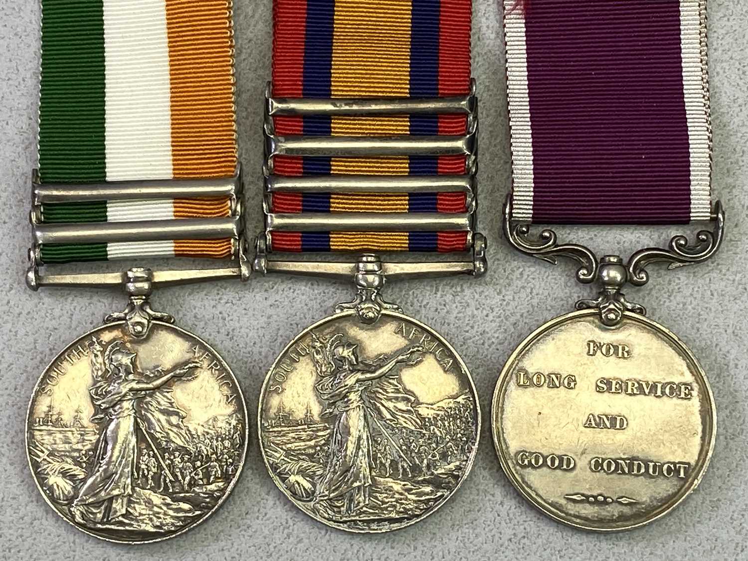 VICTORIA & EDWARD VII SERVICE MEDAL TRIO awarded to 22261 SERJT.G.Sheppard.R.E and 22261 CO.SJT. - Image 2 of 2