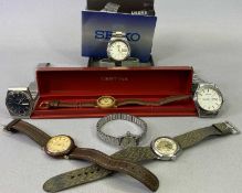 SEIKO WITH OTHER VINTAGE & LATER WRISTWATCHES (7) - to include a Seiko 5 Automatic stainless steel