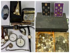 PRE-1947 UK SILVER/PART SILVER COINS and a further larger quantity of vintage and current coinage,