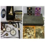 PRE-1947 UK SILVER/PART SILVER COINS and a further larger quantity of vintage and current coinage,