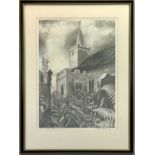 RICHARD BAWDEN limited edition black and white print (18/100) - St Mary's Church, Great Canfield,