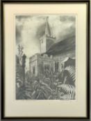 RICHARD BAWDEN limited edition black and white print (18/100) - St Mary's Church, Great Canfield,