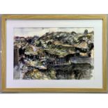 DOROTHY WILLIAMS ink watercolour wash Porth Amlwch- signed lower right, 37.5 x 58cms, with a receipt