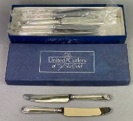 24 AS NEW SILVER HANDLED KNIVES - Sheffield 1993, Maker United Cutlers Ltd, 12 x 22cm lengths and 12