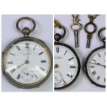 GENT'S SILVER POCKET WATCH - 'The Express English Lever', having a white dial, Roman numerals and