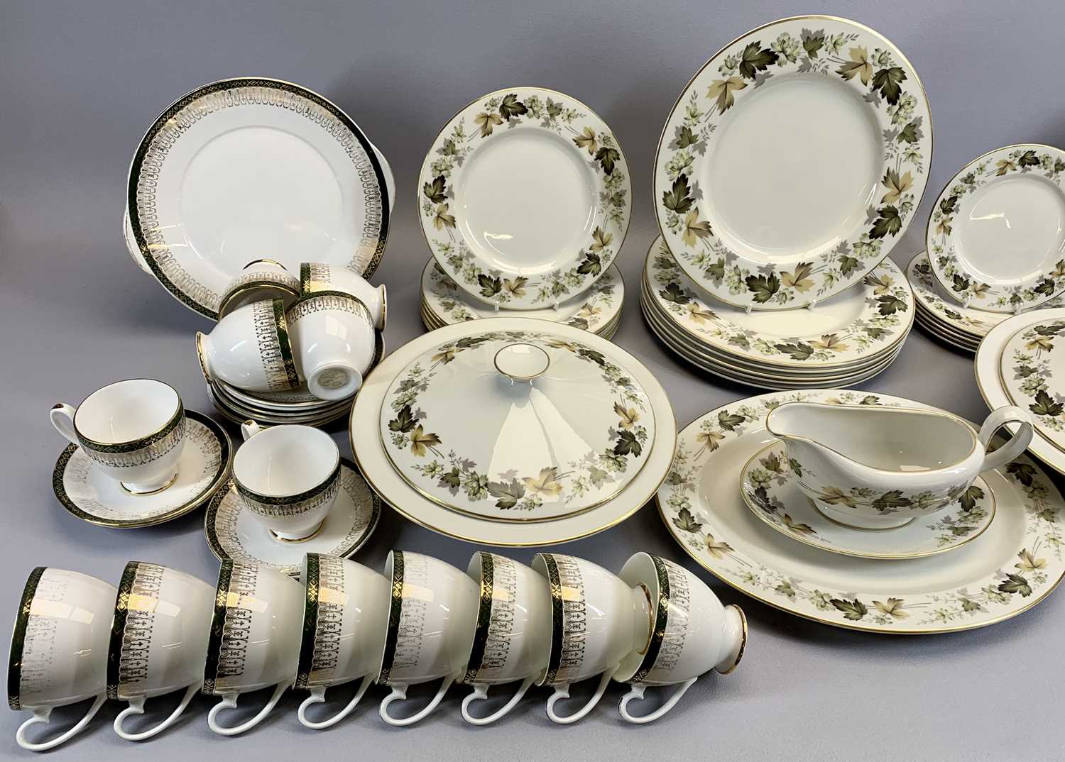 ROYAL DOULTON LARCHMONT PATTERN DINNER SERVICE - two circular lidded tureens, oval serving plate, - Image 2 of 3