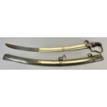 PRUSSIAN MODEL 1811 BLUCHER CAVALRY SABRE (Amended description) - 81cms broad curved fullered blade,