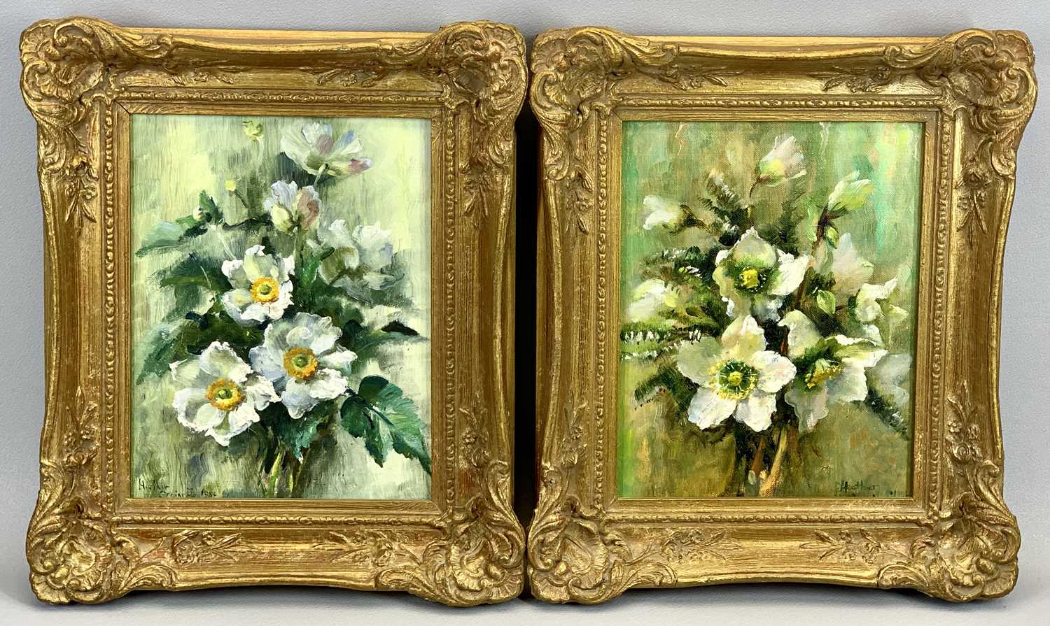 HEATHER CRAIGMILE b.1979 oils on canvas, a pair - Still life of flowers, signed, 23 x 18cms, E GREEN - Image 2 of 9