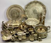 BRITISH & CONTINENTAL EPNS & OTHER METALWARE - to include entree and serving dishes, gravy boats,