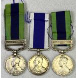 GEORGE V MIXED MEDALS GROUP OF 3 - a Navy Long Service and Good Conduct awarded to 302785 Harry