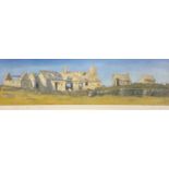 HUW JONES coloured limited edition prints (4) 1. (20/50) - Anglesey ruined cottage and buildings,