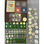 FINE SILVER & OTHER CONTINENTAL COIN COLLECTION and 4 x Isle of Man collector's coins to include a