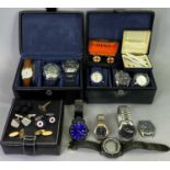 LADY'S & GENT'S FASHION WRISTWATCHES with a quantity of gentleman's cufflinks ETC, the watches