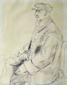 ‡ CERI RICHARDS CBE pen and ink - entitled verso on Goldmark Gallery label 'Portrait of Pearly