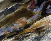 ‡ MARY LLOYD JONES watercolour - entitled verso 'Hillside Ebbw Vale', signed in pencil, dated