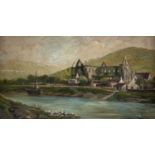 S PAYCE oil on board - view of Tintern Abbey, signed, 26 x 46cmsProvenance: private collection