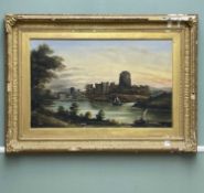 J G NEWTON-JENKINS oil on canvas - Pembroke Castle, signed and dated 1879, 54 x 87cm Comments: