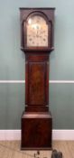 EARLY 19TH CENTURY MAHOGANY 8-DAY LONGCASE CLOCK, William Matthews, Bristol, silvered 12inch break-