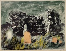 ‡ JOHN PIPER limited edition (8/20) coloured print - entitled verso on Attic Gallery label 'Ruined
