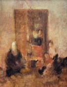 JOHN HAMILTON, oil on canvas - entitled verso 'Evening meal Agrigento', signed, framed, 31 x 23cms