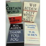 AUDEN (W. H.) 1st edition volumes, Faber & Faber, comprising 'Thank You, Fog', 1974; 'Secondary