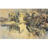 ‡ ARTHUR GIARDELLI watercolour - entitled verso 'Carew Castle', monogrammed and signed verso with