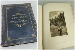 CAVE (HENRY W.) Pictures of Ceylon Scenery, photographic plates, publishers green leather gilt,