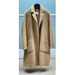 DESIGNER CLOTHING: a Louis Feraud camel wool winter coat with belt (UK12) Provenance: The estate