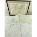 APPROX. 47 ORDNANCE SURVEY MAPS, scale 6inches to 1statute mile, published circa 1945, various Welsh