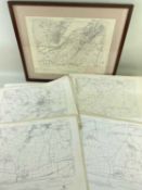 APPROX. 47 ORDNANCE SURVEY MAPS, scale 6inches to 1statute mile, published circa 1945, various Welsh