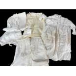 ASSORTED VICTORIAN WHITE-WORK, comprising calico dress sampler dated 1898 and initials 'A M',