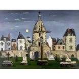 ‡ FRED UHLMAN oil on canvas - entitled verso 'Cemetary of Lancieux (Brittany)', signed and dated '