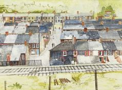 ‡ RAY EVANS watercolour - entitled bottom right 'Llanhilleth, Ebbw Vale', and on Musselwhite Gallery