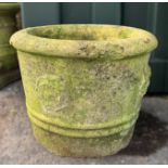 COMPOSITION STONE PLANTER, 33cm high