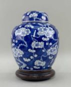 CHINESE BLUE & WHITE PORCELAIN 'HAWTHORN' JAR & COVER, Kangxi four-character mark in a circle, 25.