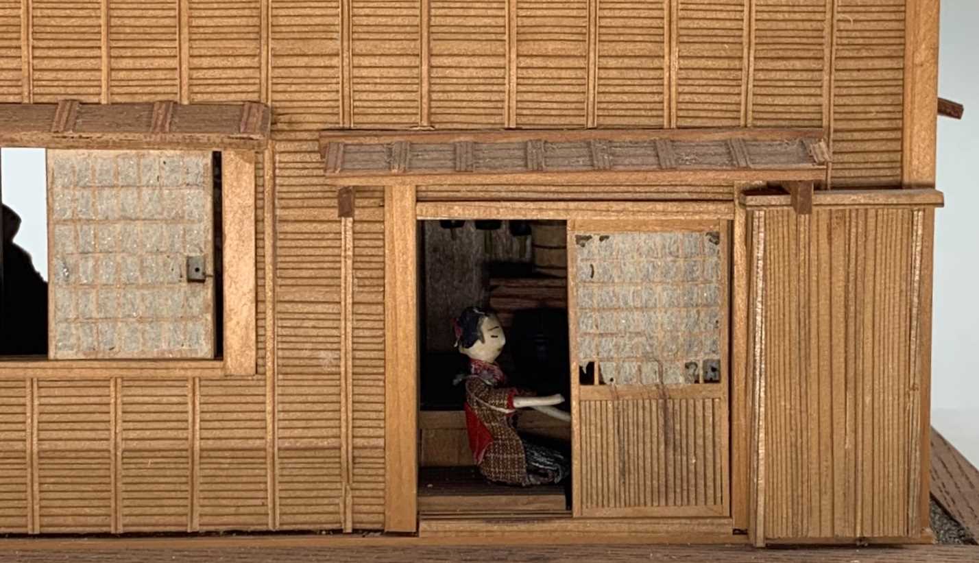 TWO JAPANESE MODELS OF HOUSES, late 20th Century, one of two stories with fitted interiors of - Image 4 of 8