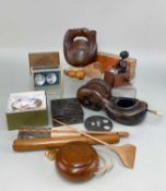 ASSORTED JAPANESE COLLECTABLES, including Kobe toy, Mukugyo bell, encyclopaediac mon Ehon,