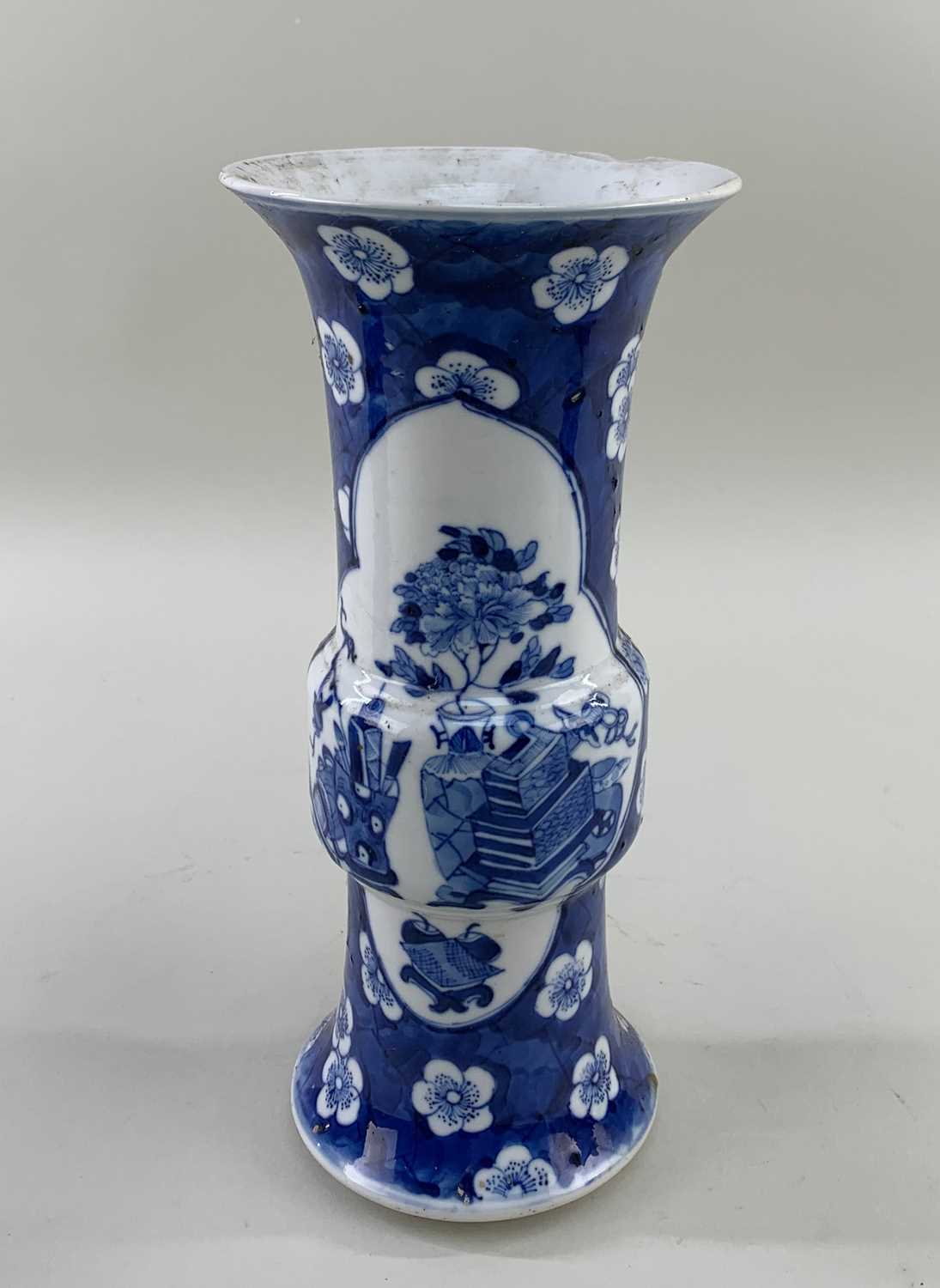 THREE CHINESE BLUE & WHITE PORCELAIN VESSELS, comprising pair of Kangxi-style baluster jars - Image 4 of 26