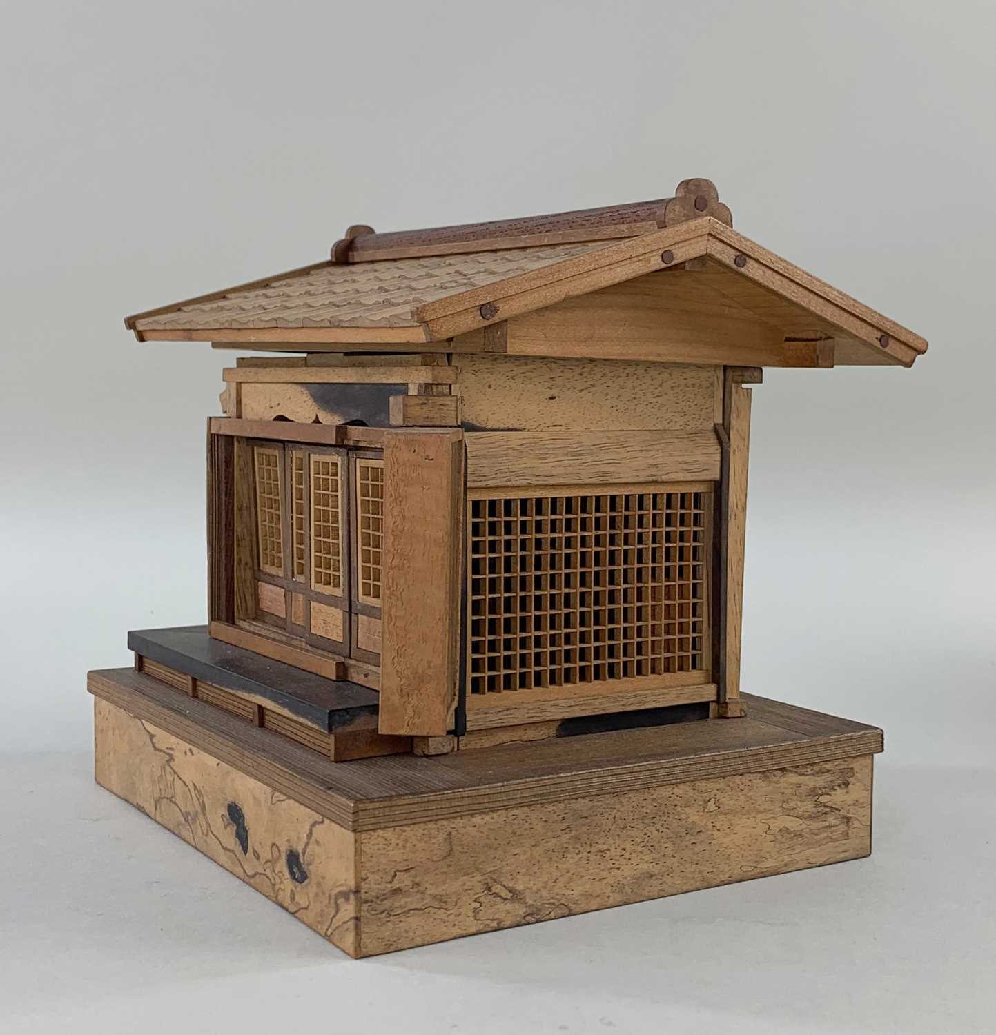 TWO JAPANESE MODELS OF HOUSES, late 20th Century, one of two stories with fitted interiors of - Image 8 of 8