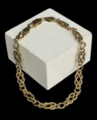 9CT YELLOW GOLD FANCY LINK BRACELET, appr wt. 7.6g