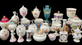 COLLECTION OF MODERN ENGLISH PORCELAIN, to include Royal Crown Derby, Derby Posy ginger jars,