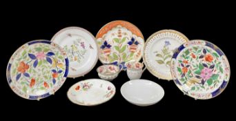 VARIOUS PORCELAIN ITEMS from the Estate of Mr G E Howell, believed English, some with Welsh