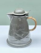 LIBERTY & CO 'TUDRIC' PEWTER WATER JUG, DESIGNED BY ARCHIBALD KNOX, with interlaced honesty