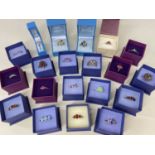 ASSORTED MODERN SILVER FASHION RINGS, all hallmarked, boxed (20)