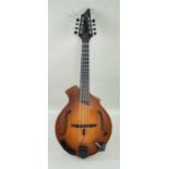 BREEDLOVE ACOUSTIC MANDOLIN, with 'S' shaped sound holes, pickup attached at the base of mandolin,