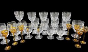 ASSORTED COLLECTIBLE & OTHER DRINKING GLASSES, including set 4 Regency-style rummers with swag-