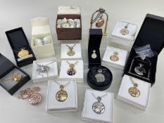 ASSORTED FASHION POCKET WATCHES, including Heritage Time and Ingersoll, some with stands, mostly
