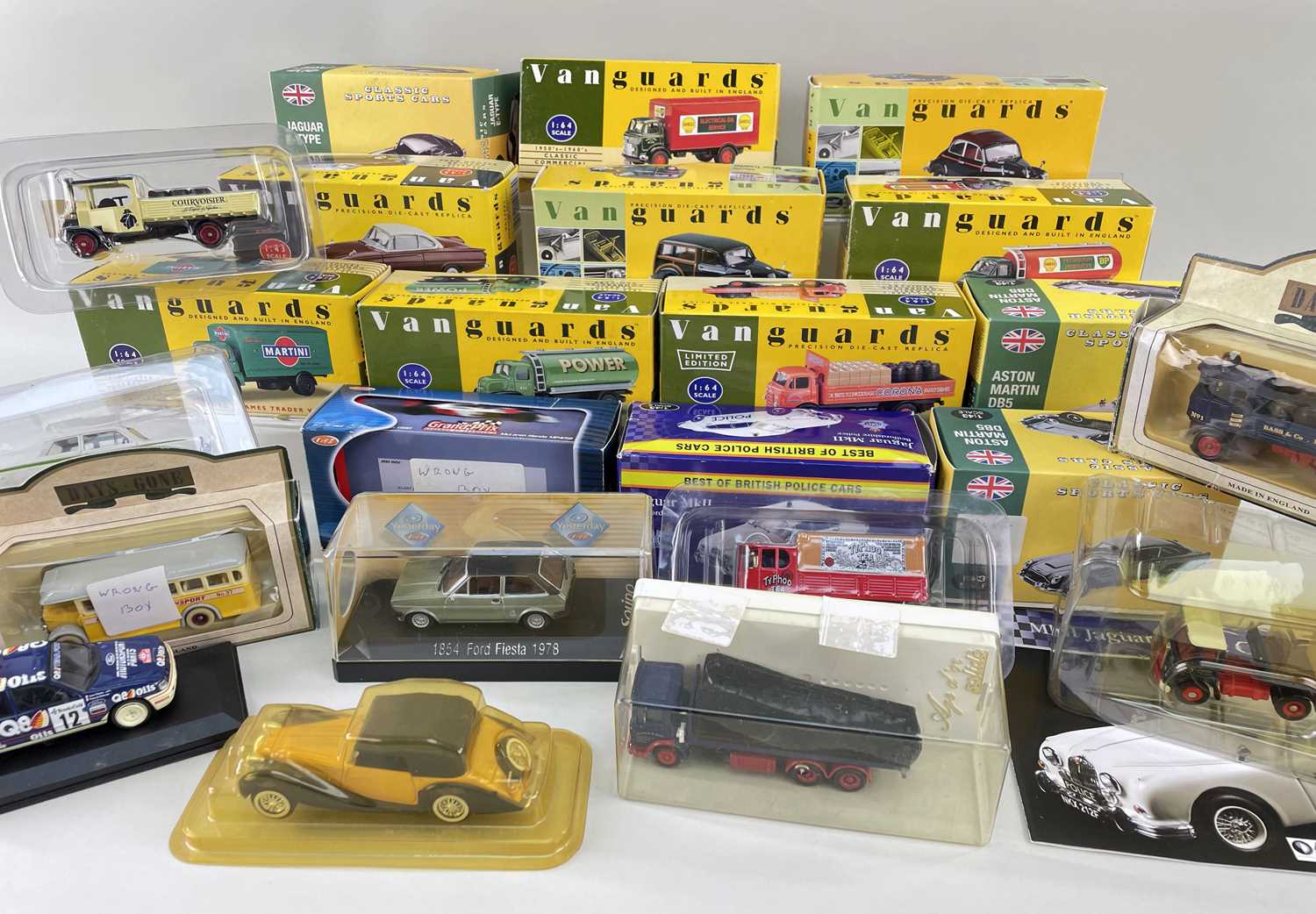 VANGUARDS: 8 BOXED VANGUARDS DIECAST MODEL VEHICLES to include, VAO 1009 Morris Minor Traveller,