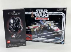 BOXED KENNER STAR WARS LUKE SKYWALKER'S X-WING FIGHTER, together with a Lego Darth Vader model