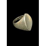 DANISH STERLING SILVER RING DESIGNED BY JUST ANDERSEN, ring size K, stamped 'Just A' 'Sterling